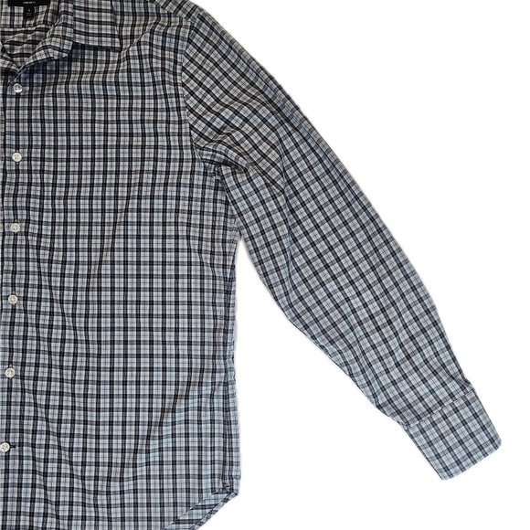 Bonobos Button Down Shirt Mens Large Plaid Black Casual Cotton Long Sleeve Top - Picture 4 of 8